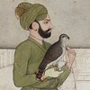 Seated nobleman with hunting falcon