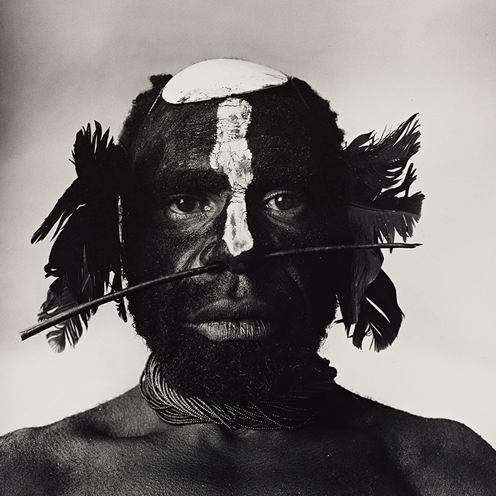 Irving Penn, "Tribesman with Nose Ornament (New Guinea, 1970)"