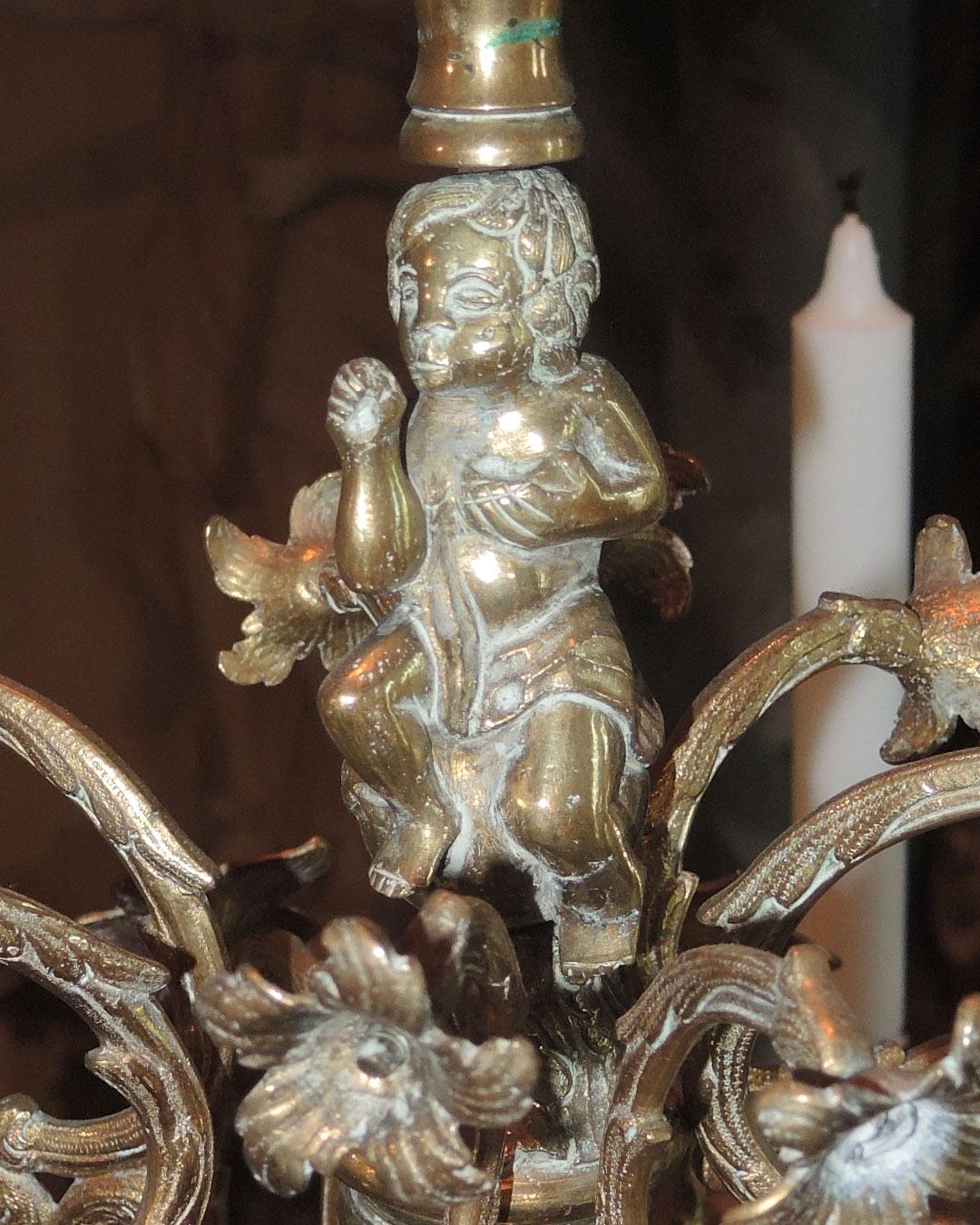 Putto on one of three known documented crowns by Carl Edberg, this one from 1788.
