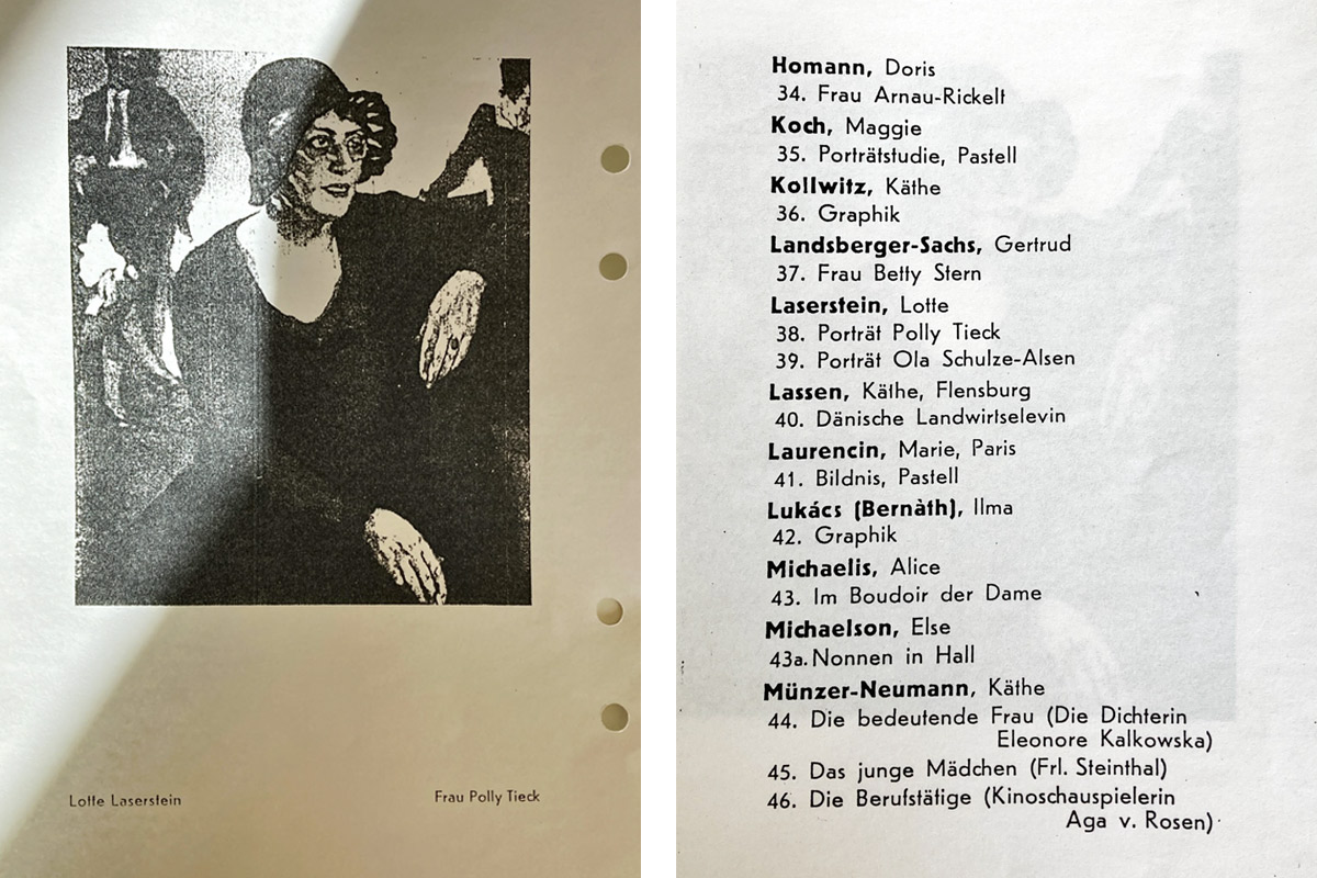 Utställningskatalog, "Die Frau von heute", Berlin, 1929.